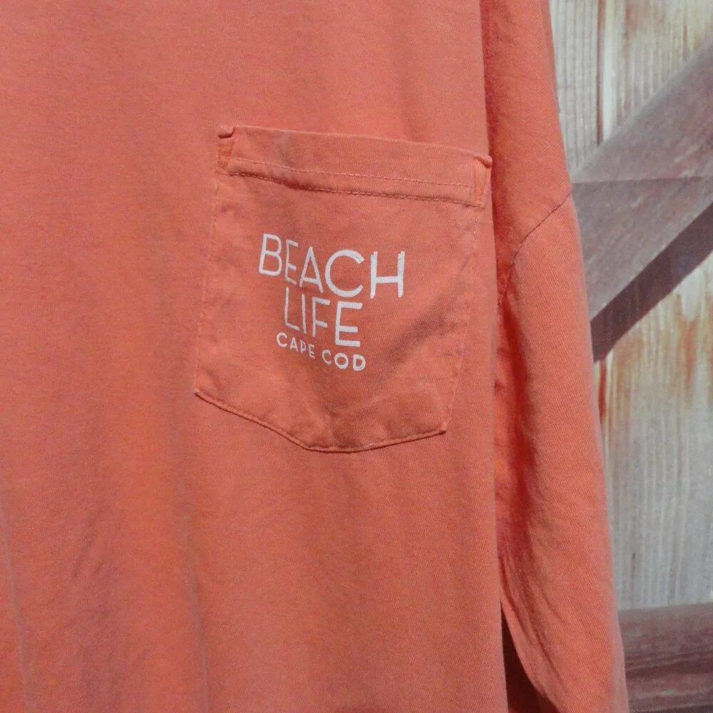 Beach Life Pocket Jeep surf board graphic long sleeve T, Cape Cod NWOT - Picture 3 of 5